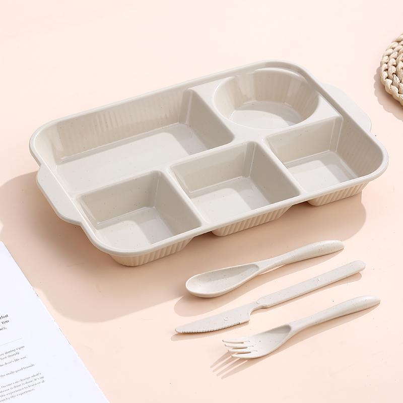 1/4 шт. Пищевая тарелка квадратная домашняя кухня многоразовая обеденная тарелка для взрослых порционный контроль диета 3 отделения безопасна для микроволновой печи