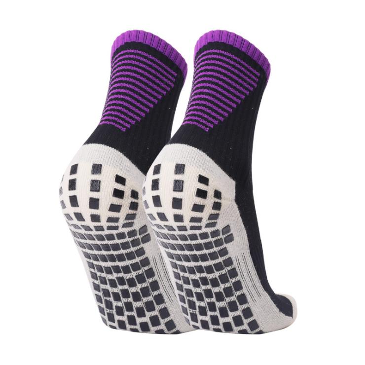 2022 NO MOQ Sports Grip Soccer Anti Slip Socks Men Custom Logo Athletic Crew Non-Slip Football Socks