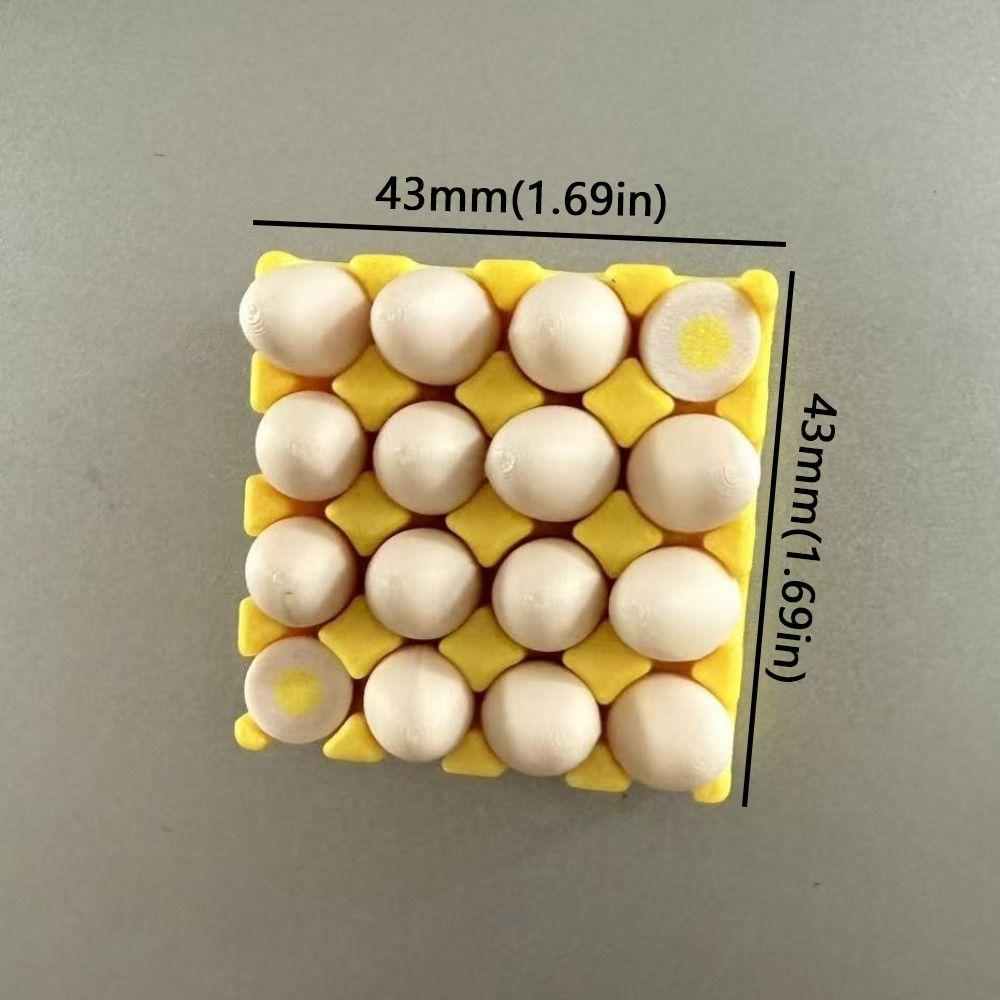 Plastic Realistic Egg Refrigerator Magnet 3D Printing Miniature Food Model Magnet Party Favors