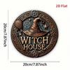 Круглая алюминиевая табличка в стиле Witch House, пентаграмма, шляпа ведьмы, мистический декор для дома
