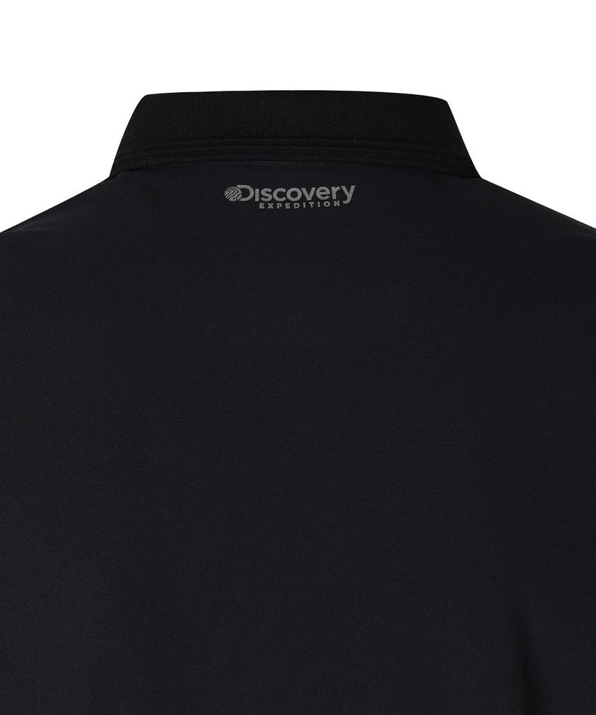 DISCOVERY EXPEDITION Men'S Uv Protection Polo Shirt (Black)