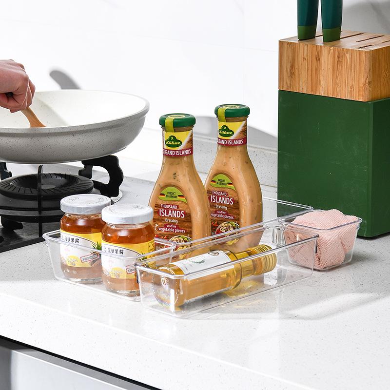 25 шт. ящик для хранения прозрачный пластиковый ящик органайзер набор 4-размерный универсальный ящик для туалетного столика в ванной органайзер лотки контейнеры для хранения косметики