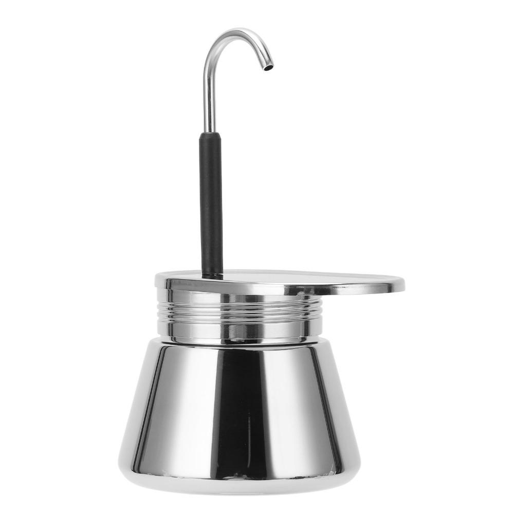304 Thickened Steel Espresso Maker Coffee Pot Stovetop Espresso Maker Outdoor Portable Use