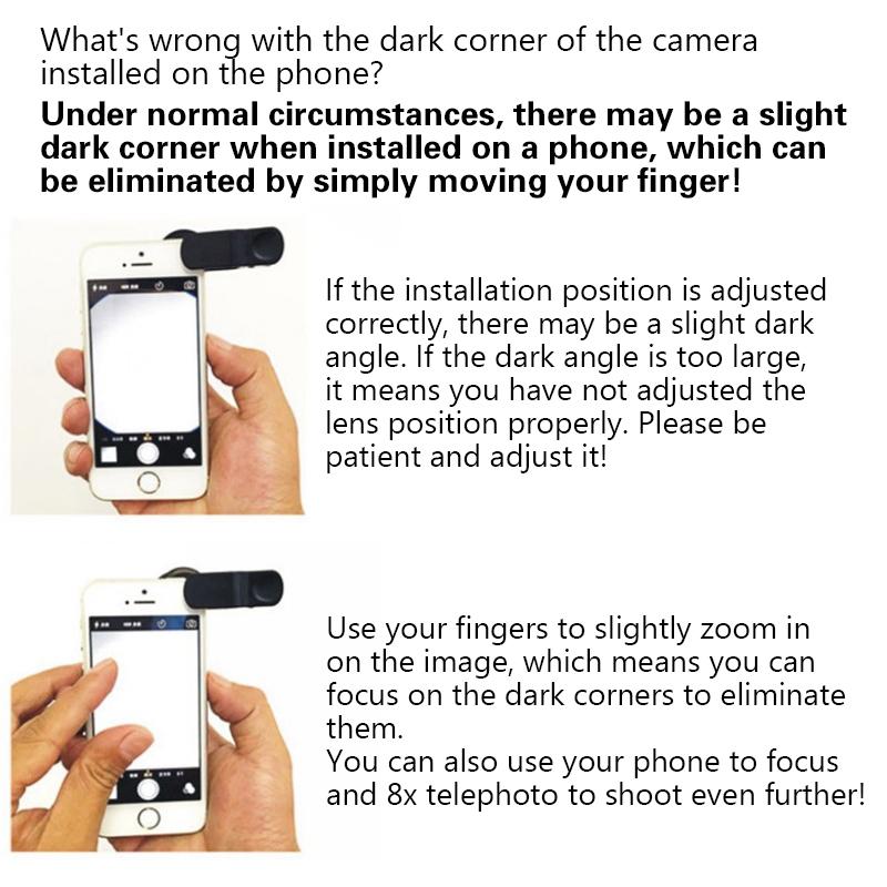 8-кратный длиннофокусный объектив для мобильного телефона 8-кратный HD-зум монокулярный объектив для камеры телефона внешний зажим для телефона телескоп