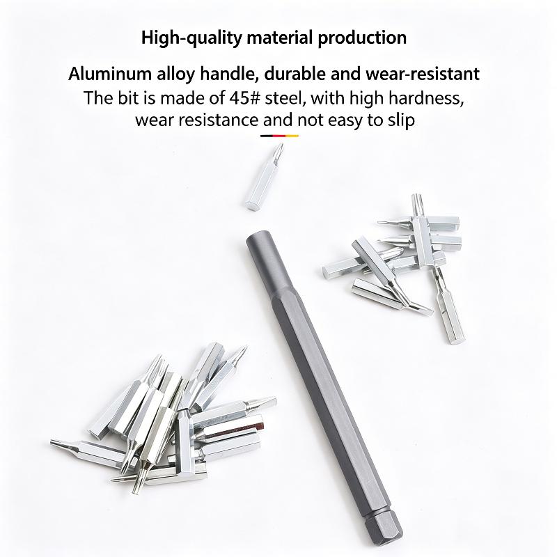 24-In-1 Magnetic Screwdriver Set - Precision Repair Kit For Phone, Computer & Electronics - 24 Detachable Steel Bits