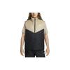 Therma-Fit Windrunner Logo Embroidered Color Block Stand Collar Vest Men Vests Khaki FB8201-010