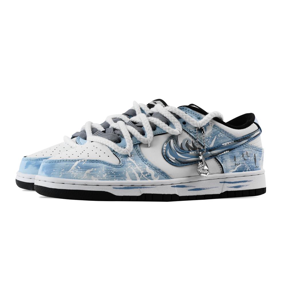 Nike Кроссовки для скейтборда Dunk Mist At Sea, Потерянный корабль, Износостойкие, Нескользящие, Низкие, Унисекс DD1391-100(Команда529-)