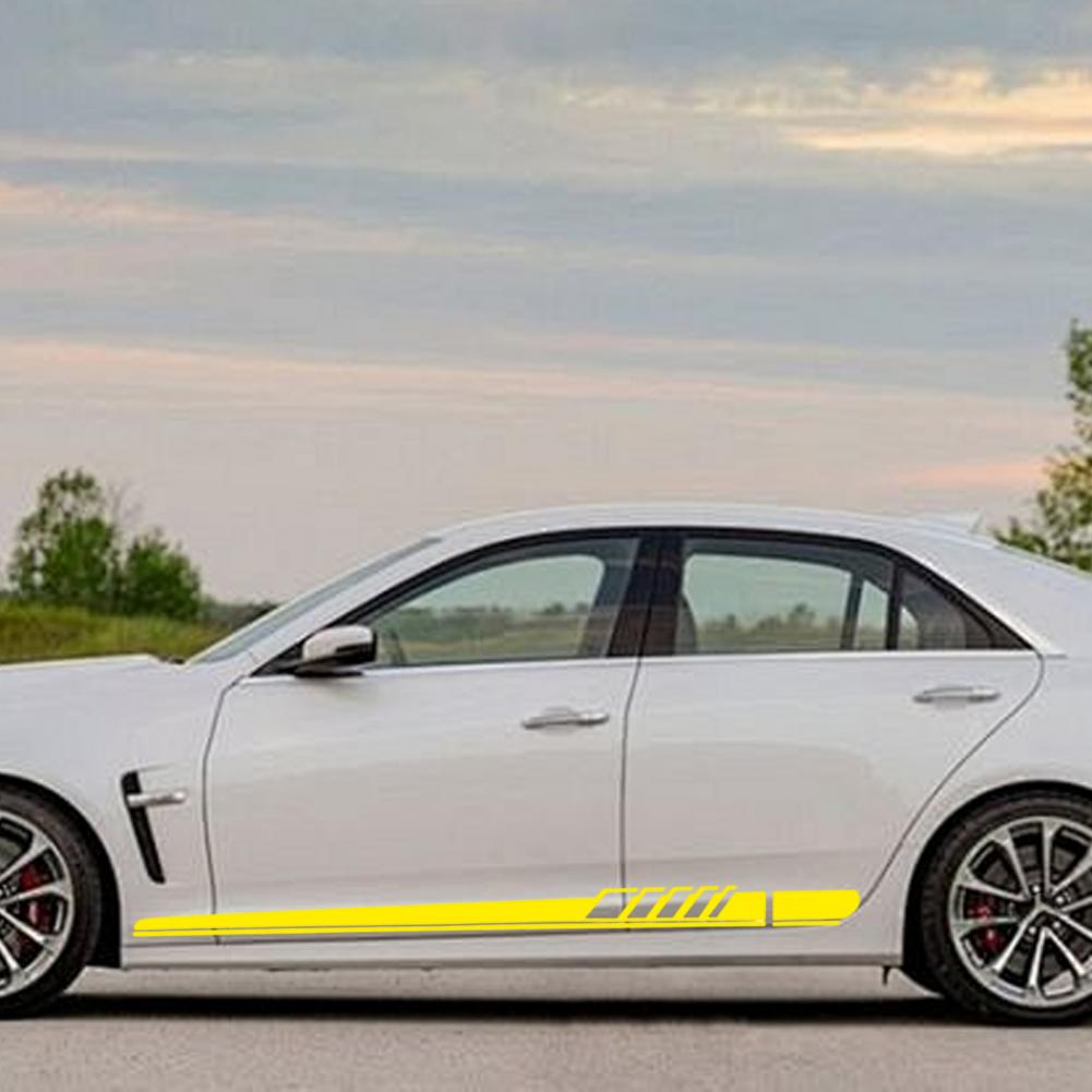 Графическая наклейка на кузов автомобиля, полоса, узор, наклейки на боковые части автомобиля, водонепроницаемая наклейка на автомобиль, декор для автомобиля, 1 пара, устойчивая к царапинам, самоклеящаяся наклейка для автомобиля