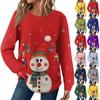 Women's Fashion Long Sleeve Christmas Loose Long Sleeve Round Neck Casual Top