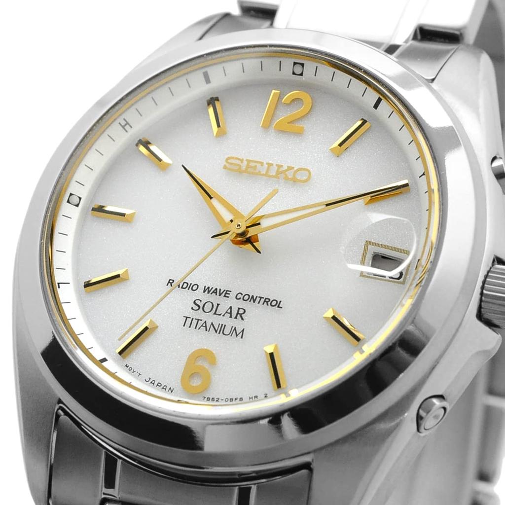 Seiko Selection Titanium Solar Watch Silver Men's Radio-Controlled SBTM227,