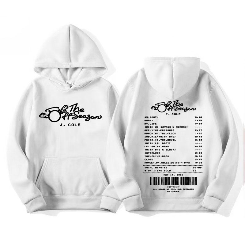 J Cole The Off-Season Album Double Sided Print Hoodie Men's Women Vintage Rap Y2K Graphic Sweatshirts Hip Hop Hoodies Streetwear