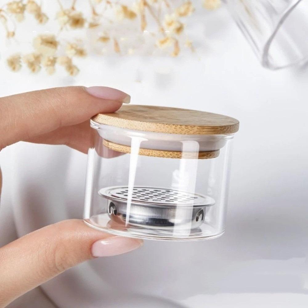 Round Nail Brush Cleaner Cup Stainless Steel Mesh Brushes Washing Cup Glitter Removal
