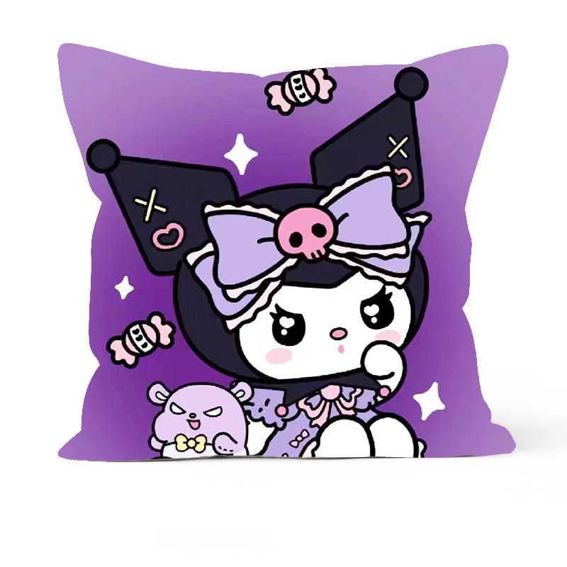 1PC New Sanrio Kuromi Double sided Printed Pillow Cover for Sofa Bedhead Cushion Cover Childrens Gift Anime Cartoon