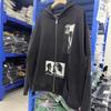 Мужская оверсайз толстовка с капюшоном на молнии Streetwear Хлопковая смесь Повседневный топ