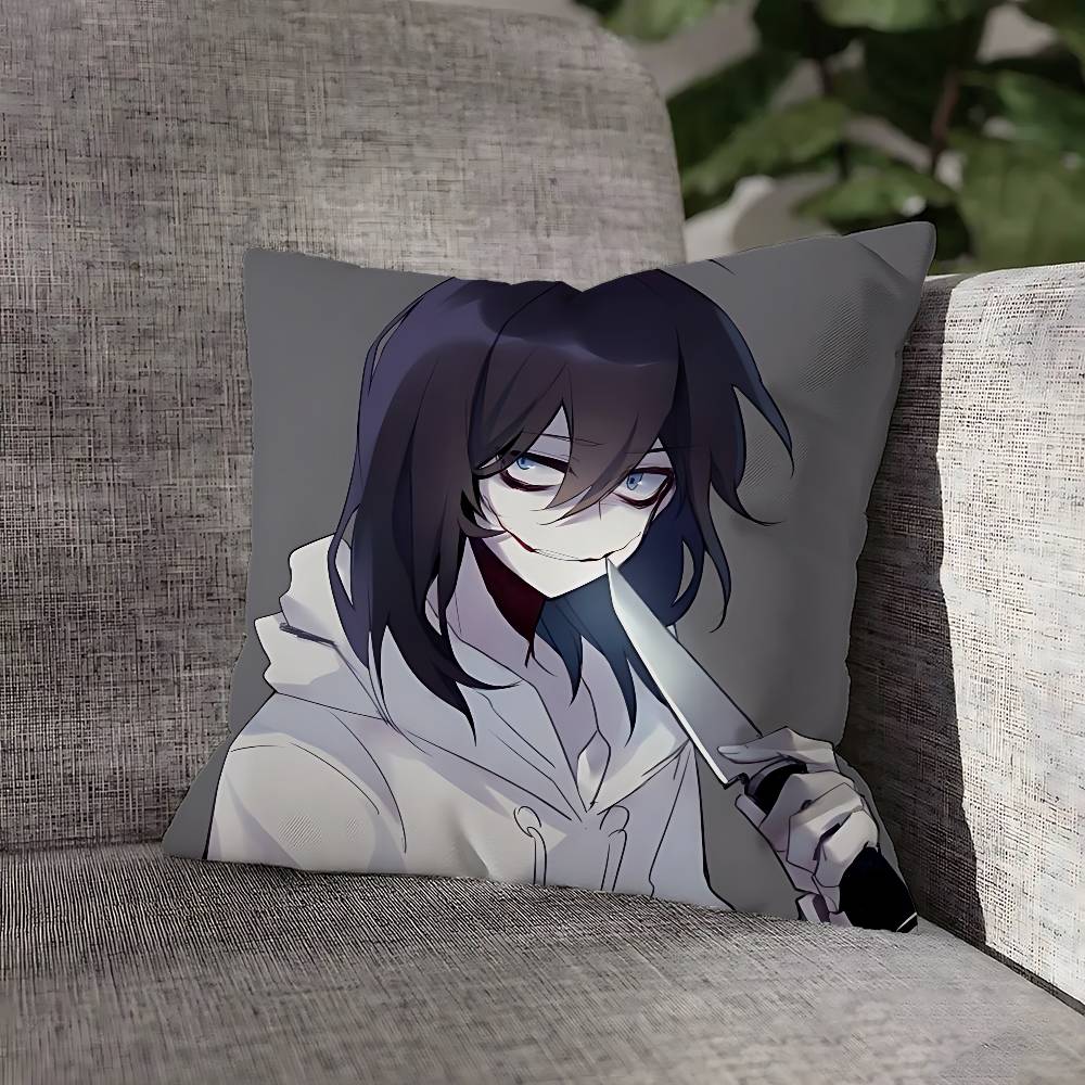 Жуткий городской убийца Джефф Наволочка для диванного декора Автомобиль Офис Комната Принт Наволочка Украшения и Защитник