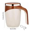 Stainless Steel Coffee Mixing Cup Automatic Stirring Cup Magnetic Mug Blender Milkshake Cup Portable Mixing Mug Drinkwares