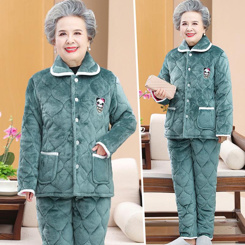 Зимний женский хлопковый комплект термобелья для дома, коралловый флис, утолщенный