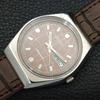 VINTAGE SEIKO AUTOMATIC JAPAN 6319A MENS BROWN COLOR DIAL WATCH a701363-5