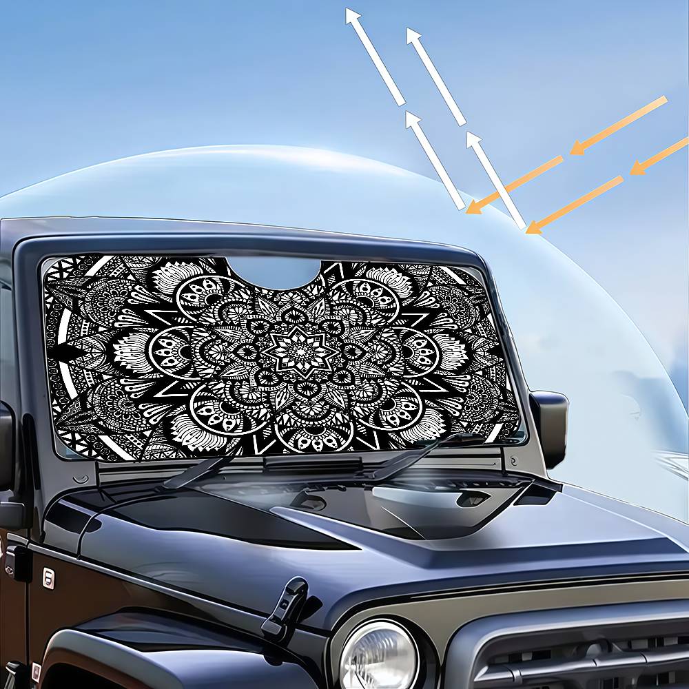 Mandala Sunshade Sun Shade Shield Blocker Auto Cover Protector Window Visor Universal