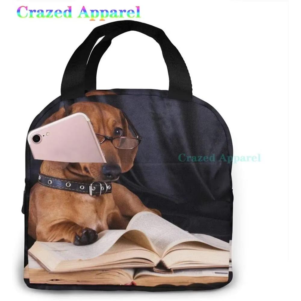 Ucsaxue Dogs I Love My Pet I Love Dachshund Lunch Bag Travel Box Work Bento Cooler Многоразовые сумки для пикника Изолированные сумки