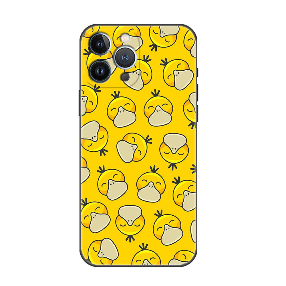 Чехол Funda для Apple iPhone 14 11 13 7 12 Pro 7 XR XS Max 8 Plus 6 14Pro 13Mini черный мягкий чехол для телефона с изображением мультфильма «Покемон Пикачу»