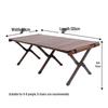 ZISIZ Wood Grain Folding Camping Table