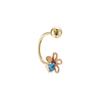 Tirr Lirr 14K Pink Gold Blue Flower Tail Piercing TEPK4P00286M(PC)-3