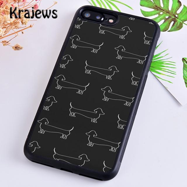 Krajews Такса Собака Красивый Мягкий Чехол для Телефона Для iPhone 14 5 6s 7 8 plus XR XS 11 12 13 pro max Samsung S21 S22ultra