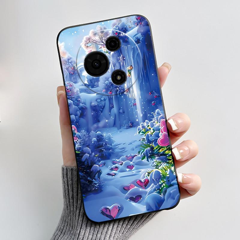 Чехол для телефона TCL 60 SE 605 / TCL 60 / TCL 60R 5G Эстетичный Милый Кот Астронавт Мягкий Силикон Черный Защитный Задний Чехол