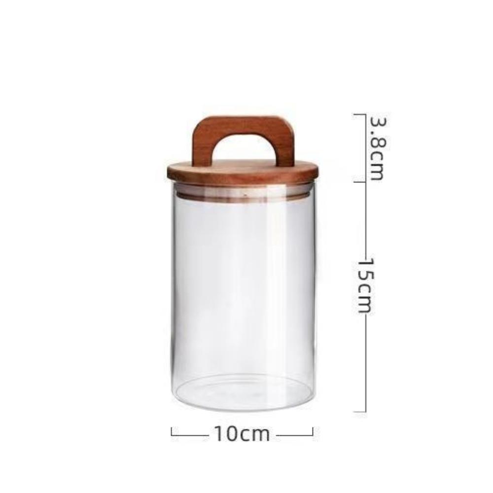 С ручкой Герметичный контейнер Стеклянный контейнер для хранения продуктов Кухонные бутылки для чая, кофе, зерен