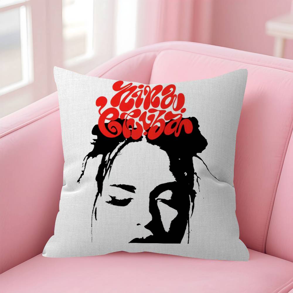 Singer Nina CChuba Pillow Covers Cartoon Sofa Decorative Home Doublesided Printing Short Plush Cute Cushion Cover
