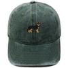 Cartoon German Shepherd Puppy Embroidered Baseball Cap Animal Washed Retro Daddy Hat Men's and Women's Casual Sun Hat