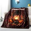 1PC Custom Name Autumn Lantern Scene outdooor Flannel blankets Throw Blanket All-Season Throw Gift Bedspread for Couch, Bed, Camping Holiday Birthday 