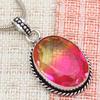 Tourmaline Set Gemstone Gift Wedding Party Bi-Color Pendant,Earring,Ring