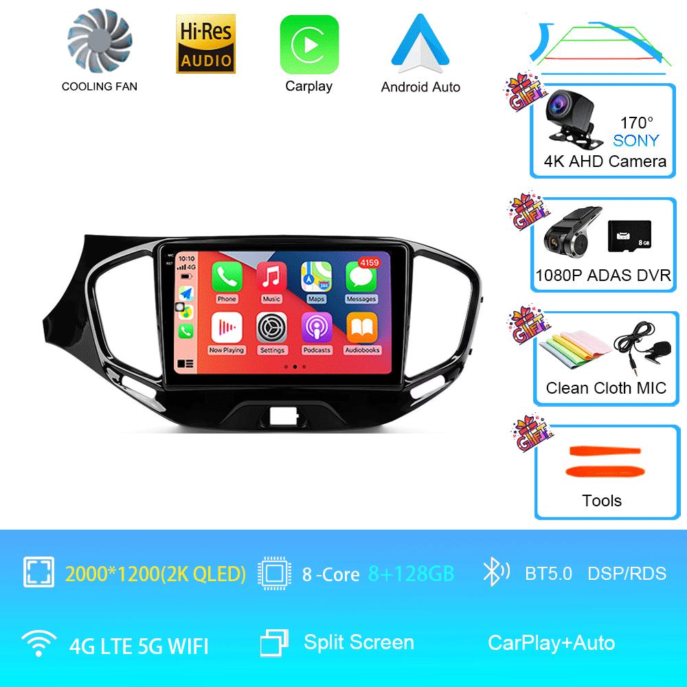 Автомобильное радио Android 14 Carplay Wifi 4G для LADA Vesta Cross Sport 2015 - 2020 Мультимедийный видеоплеер Навигация GPS Стерео Авто