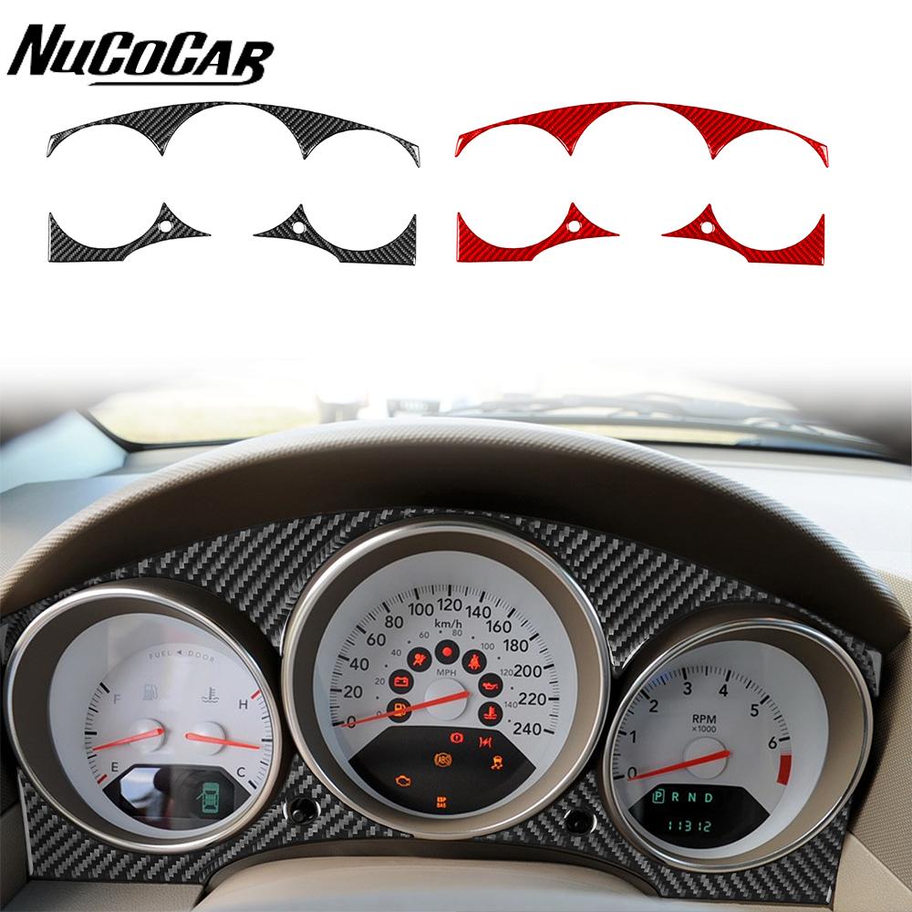 Для Dodge Caliber 2007-2008 Панель приборной панели спидометра из углеродного волокна Накладка Декоративные наклейки Аксессуары для интерьера автомобиля