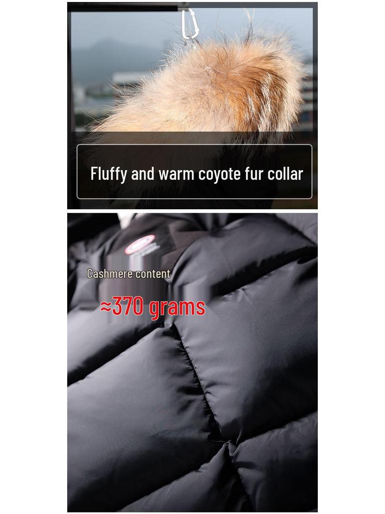 Мужская парка Canada Goose средней длины 2025 года - Новый зимний стиль, Утепленная ветровка Рабочая одежда