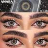 AMARA 1 пара цветных контактных линз для макияжа, синие зрачки, натуральные коричневые линзы, зеленый цвет, линза для глаз, косметические Colorcon
