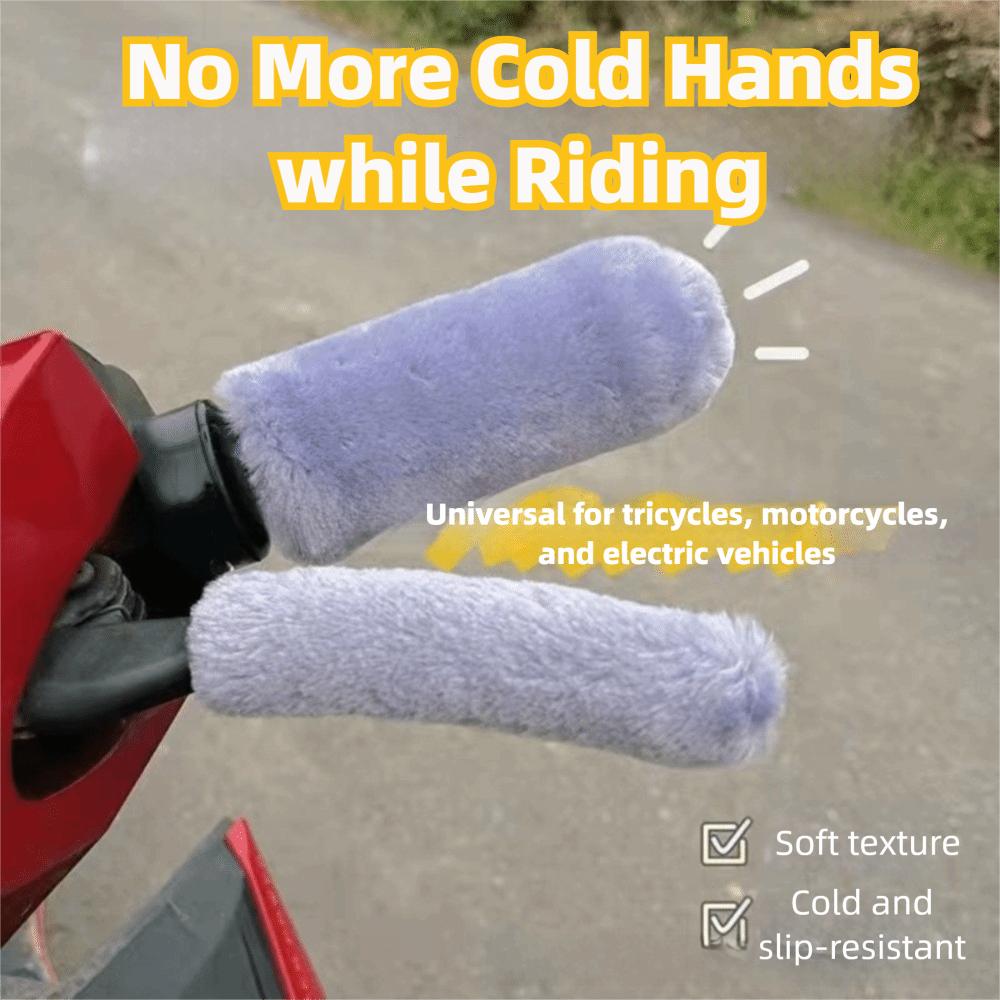 A Set Warm Insulation Motorcycle Handle Guards Three-Wheeled Plush Hand  Winter Riding