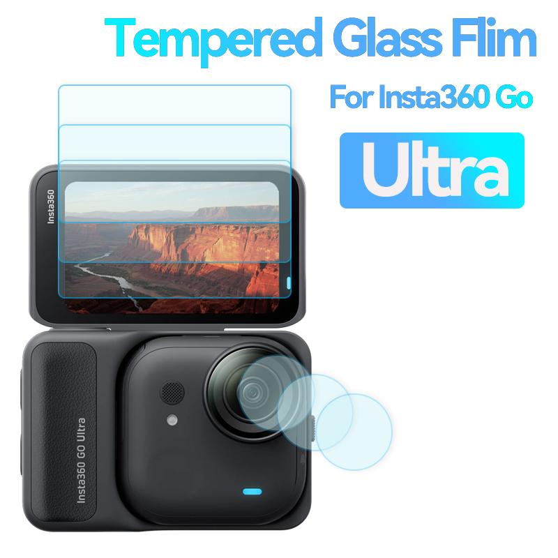 Защитная пленка для экрана и объектива камеры Insta 360 Go Ultra из закаленного стекла, набор аксессуаров для Insta 360 Go Ultra
