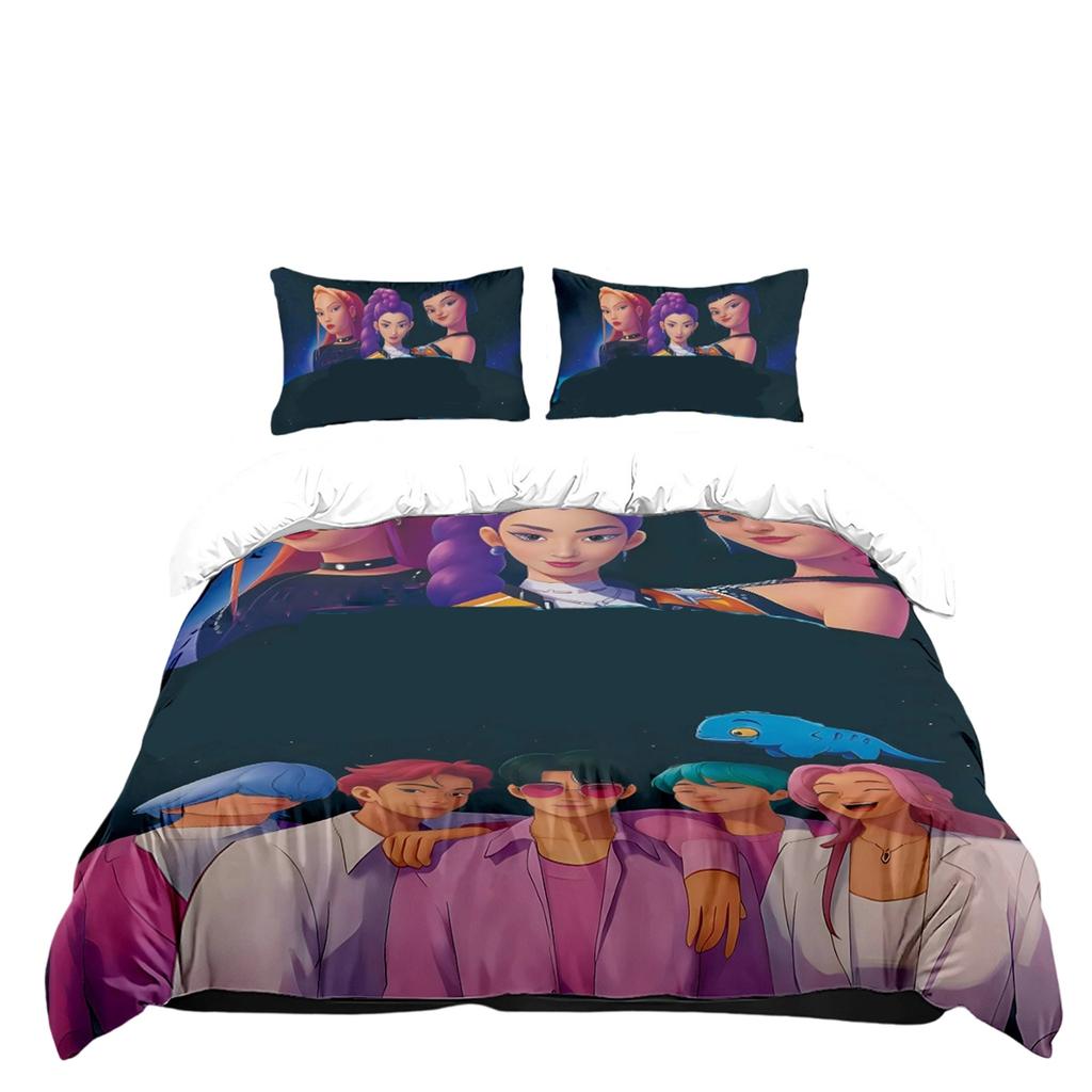 Three Piece Duvet Cover With Digital Printing Kit, Brushed Pillowcase, Duvet Cover