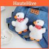 Adorable Duck Plush Toy With Scarf Creative Small-size Stuffed Animal For Bags And Keys