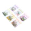 6 Pack Floral Stickers Set DIY Hand Crafted PET Transparent Floral Leaves Stickers for Scrapbooking
