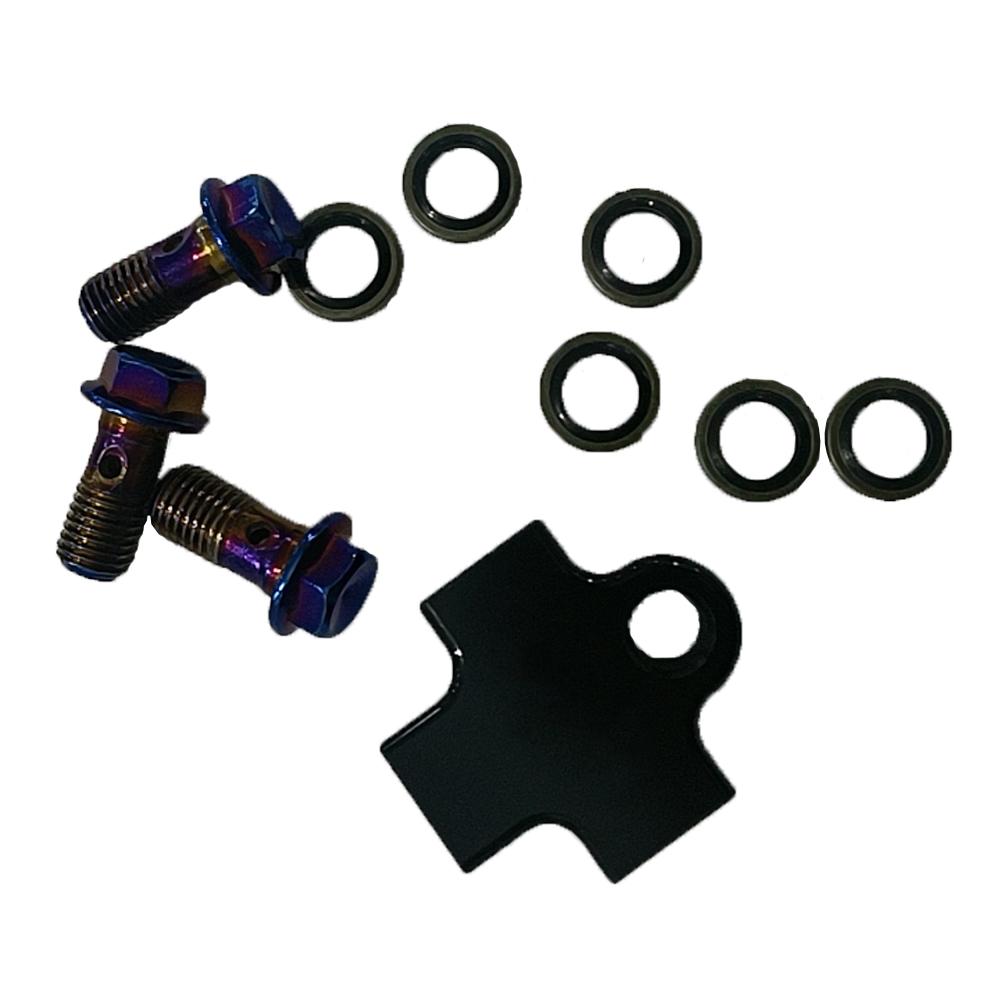 Oil Pipe Bracket Tee Black