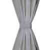 Micro Satin Curtains with Loops 2 Pieces 140 * 225 cm Gray