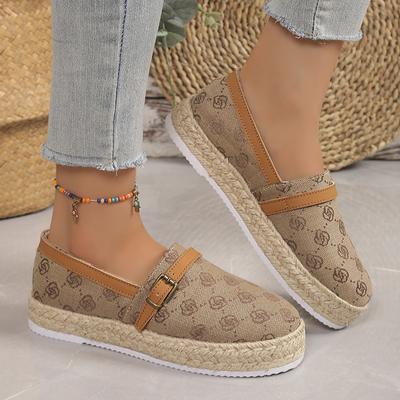Винтажные цветочные мокасины для женщин Осенние кроссовки на платформе с застежкой-молнией Женские нескользящие эспадрильи с круглым носком и плоским каблуком