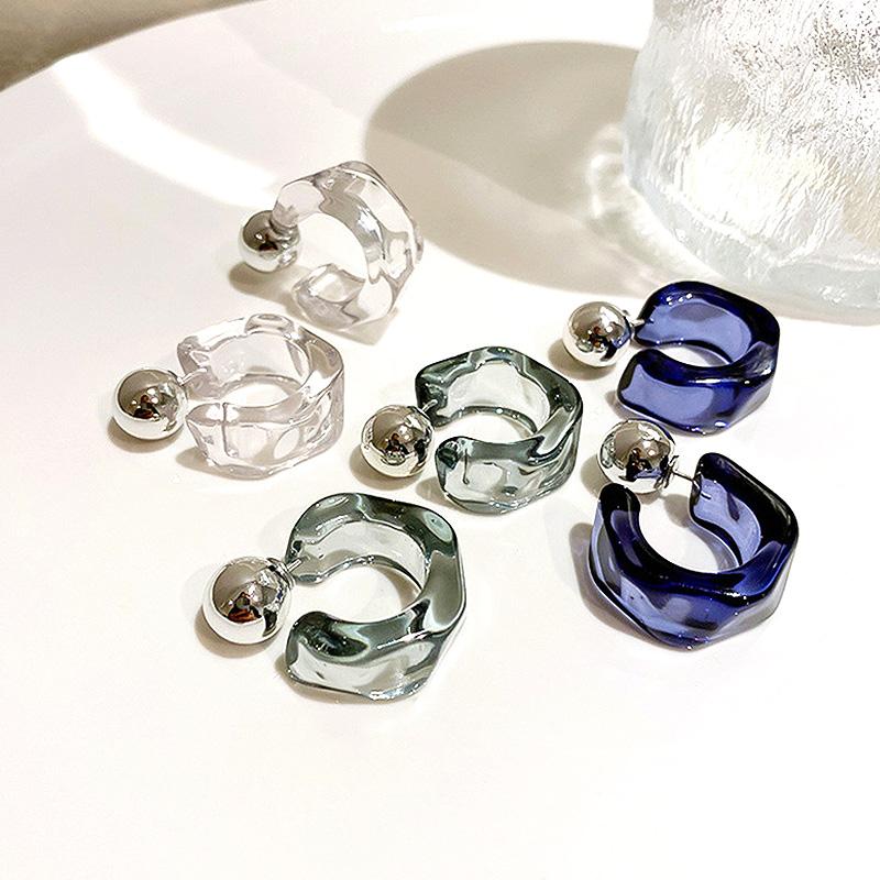 1 пара подарочных обручей, новые геометрические акриловые серьги C-образной формы, прозрачные женские ювелирные изделия, подвесные подвески для путешествий