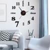 3D Креативные акриловые настенные зеркальные часы своими руками Простые домашние цифровые настенные наклейки Украшения Беззвучные кофейные чашки Настенные наклейки Кварцевые часы