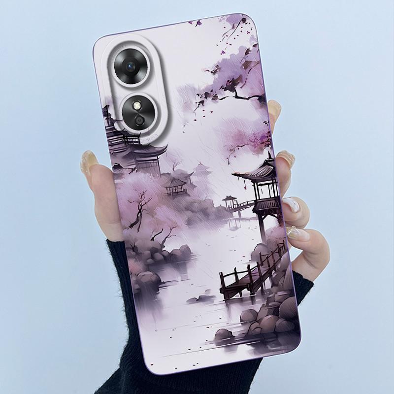 Для OPPO A17 A17K 2022 CPH2477 Чехол Задняя крышка Милый Панда Милые Девочки Мягкий Силикон ТПУ Чехол для Телефона Ударопрочный Защитный Корпус