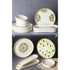 14 Piece Handmade Green Point Breakfast Set for 6 People - Luxury Breakfast Presentation Set